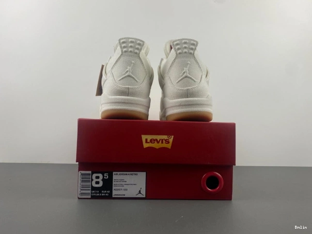Bmlin Levi's x 'White' AO2571-100 Air 4 Jordan 0716